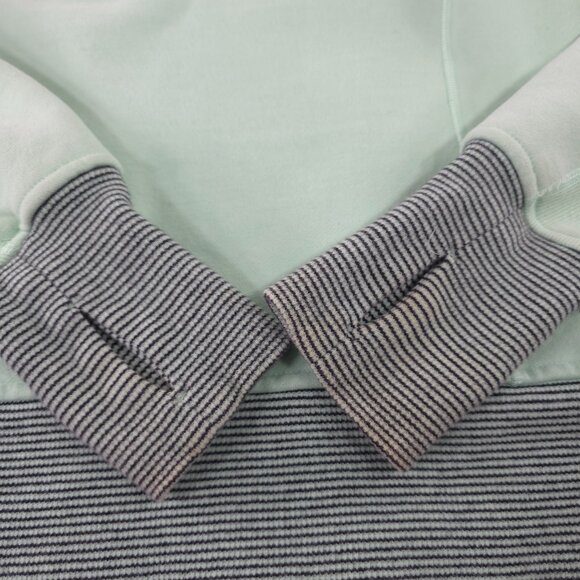 LULULEMON SCUBA HOODIE JACKET WOMEN'S SIZE 10 MINT GREEN NAVY BLUE LINED HOOD... - Picture 10 of 16